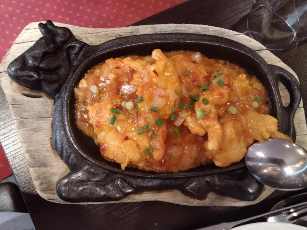 Crevettes Géantes Sur Plaque Chauffante